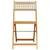Produktbild 4 för Matgrupp för trädgården 5 delar beige konstrotting/massivt trä