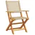 Produktbild 3 för Matgrupp för trädgården 5 delar beige konstrotting/massivt trä