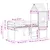 Produktbild 12 för Hög säng med tak vit 80x200 cm massiv furu