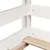 Produktbild 9 för Hög säng med tak vit 80x200 cm massiv furu