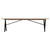 Produktbild 4 för Soffbord X-ram 160x40x45 cm massiv furu och stål