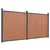 Produktbild 2 för Staketpanel brun 353x186 cm WPC