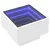 Produktbild 3 för Soffbord med LEDs vit 40x40x30 cm konstruerat trä