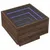 Produktbild 3 för Soffbord med LEDs brun ek 40x40x30 cm konstruerat trä