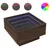 Produktbild 2 för Soffbord med LEDs brun ek 50x50x30 cm konstruerat trä
