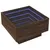 Produktbild 3 för Soffbord med LEDs brun ek 50x50x30 cm konstruerat trä