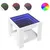 Produktbild 2 för Soffbord med LEDs vit 53x53x45 cm konstruerat trä