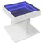 Produktbild 3 för Soffbord med LEDs vit 50x50x45 cm konstruerat trä