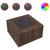 Produktbild 2 för Soffbord med LEDs brun ek 60x60x40 cm konstruerat trä