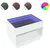 Produktbild 2 för Soffbord med Infinity LEDs vit 70x50x50 cm
