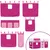 Produktbild 7 för Loftsäng med rutschkana rosa 80x200 cm massiv furu