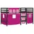 Produktbild 3 för Loftsäng med rutschkana rosa 80x200 cm massiv furu