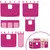 Produktbild 7 för Loftsäng med rutschkana rosa 90x200 cm massiv furu