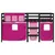 Produktbild 4 för Loftsäng med rutschkana rosa 90x200 cm massiv furu