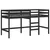 Produktbild 9 för Loftsäng med gardiner vit&svart 90x190 cm massiv furu