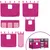 Produktbild 7 för Loftsäng med rutschkana rosa 90x190 cm massiv furu