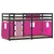Produktbild 7 för Loftsäng med rutschkana rosa 90x200 cm massiv furu