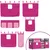 Produktbild 10 för Loftsäng med rutschkana rosa 90x200 cm massiv furu