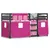 Produktbild 2 för Loftsäng med rutschkana rosa 90x190 cm massiv furu