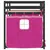 Produktbild 6 för Loftsäng med rutschkana rosa 90x190 cm massiv furu
