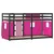 Produktbild 7 för Loftsäng med rutschkana rosa 90x190 cm massiv furu