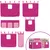 Produktbild 10 för Loftsäng med rutschkana rosa 80x200 cm massiv furu