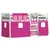 Produktbild 4 för Loftsäng med rutschkana rosa 80x200 cm massiv furu