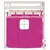 Produktbild 6 för Loftsäng med rutschkana rosa 80x200 cm massiv furu