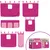 Produktbild 10 för Loftsäng med rutschkana rosa 75x190 cm massiv furu
