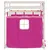 Produktbild 6 för Loftsäng med rutschkana rosa 75x190 cm massiv furu