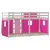 Produktbild 7 för Loftsäng med rutschkana rosa 75x190 cm massiv furu