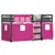 Produktbild 4 för Loftsäng med rutschkana rosa 80x200 cm massiv furu