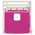 Produktbild 6 för Loftsäng med rutschkana rosa 90x200 cm massiv furu