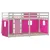 Produktbild 7 för Loftsäng med rutschkana rosa 90x200 cm massiv furu