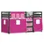 Produktbild 4 för Loftsäng med rutschkana rosa 90x200 cm massiv furu