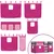 Produktbild 10 för Loftsäng med rutschkana rosa 90x200 cm massiv furu