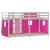 Produktbild 7 för Loftsäng med rutschkana rosa 90x190 cm massiv furu
