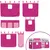 Produktbild 10 för Loftsäng med rutschkana rosa 90x190 cm massiv furu