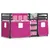 Produktbild 2 för Loftsäng med rutschkana rosa 90x190 cm massiv furu