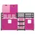Produktbild 5 för Loftsäng med rutschkana rosa 90x190 cm massiv furu