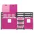 Produktbild 5 för Loftsäng med rutschkana rosa 80x200 cm massiv furu