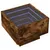 Produktbild 3 för Sängbord med Infinity LEDs rökfärgad ek 40x40x30 cm