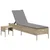 Produktbild 8 för Solsängar med dynor set 3 delar beige konstrotting