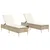 Produktbild 2 för Solsängar med dynor set 3 delar beige konstrotting