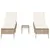 Produktbild 4 för Solsängar med dynor set 3 delar beige konstrotting