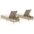 Produktbild 6 för Solsängar med dynor set 3 delar beige konstrotting