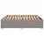 Produktbild 5 för Sängram utan madrass taupe 180x200 cm tyg