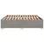 Produktbild 5 för Sängram utan madrass taupe 200x200 cm tyg