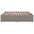 Produktbild 5 för Sängram utan madrass taupe 200x200 cm tyg