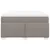 Produktbild 4 för Ramsäng med madrass taupe 140x200 cm tyg
